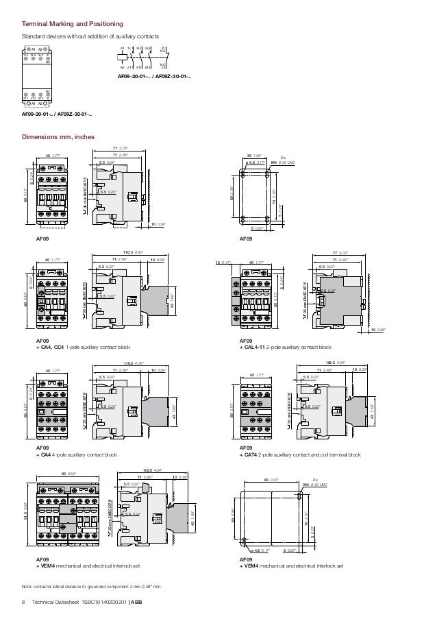 abb contactors 3 pole contactors abb af09 af09z (ac dc) contactors